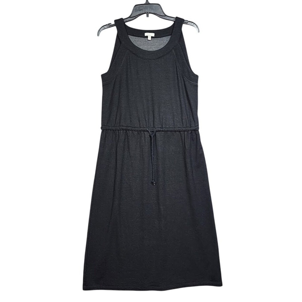 T by‎ Talbots Womens Black Sleeveless Drawstring Waist Casual Dress Size Small